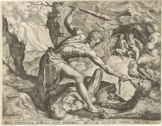 Hercules Dragging Cerberus from Hell