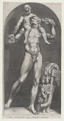 Speculum Romanae Magnificentiae: Bacchus on the Shoulders of a Satyr
