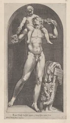 Speculum Romanae Magnificentiae: Bacchus on the Shoulders of a Satyr