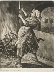 Woman Lighting a Rocket, also called Peace Gets Me Going, from Communia Gaudia