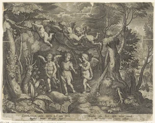 John the Baptist Accompanied by Angels as He Enters the Desert The Life of John the Baptist (series title)