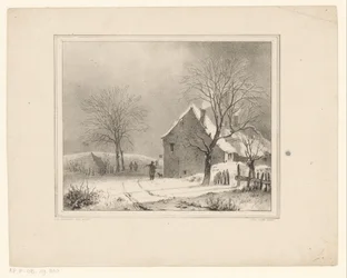 Houses in Snowy Landscape