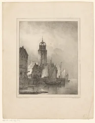 Sailboats Docking in City
