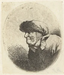Bust of an Old Woman, in Profile