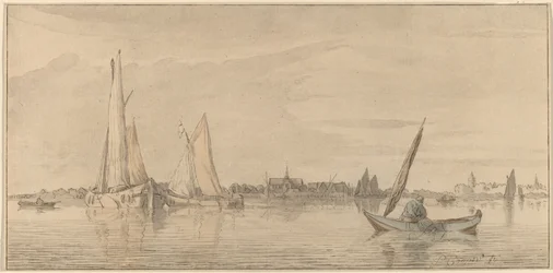 River with Town
