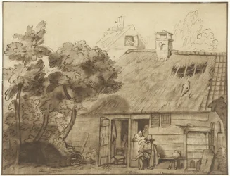 Artist in Front of a Farm