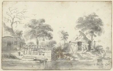 Farmhouse with Barn by the Water