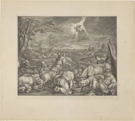 Abraham Departs for Shechem / Annunciation to the Shepherds (series title: Royal Bible)