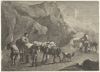 Rocky Landscape with Shepherds