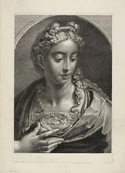 Athena, from Cabinet Reynst; Engravings of various images painted by famous artists