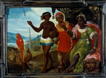 The four parts of the world: Africa. Painting by Cornelis De Baellieur (1607-1671), Flemish school