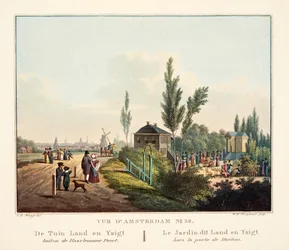 View of Amsterdam No.39. The Garden Land and Yzigt Outside the Haarlemmer Gate, 1825