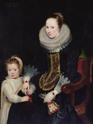 Portrait of a lady and her daughter