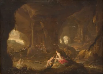 Bathing Nymphs in a Landscape