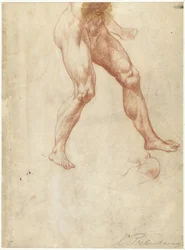 Study of the Lower Body of a Walking Male Nude