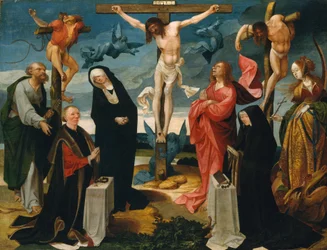 The Crucifixion with Donors and Saints Peter and Margaret, ca. 1525-27