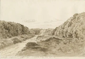 Chillington Hall (sepia drawing), 1820