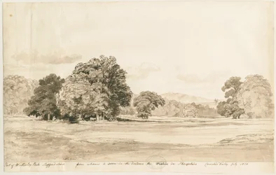 Wrottesley Park: sepia drawing