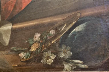 Church of the SS Salvatore, Interior, Altar of the Rosary, Our Lady of the Rosary, Canvas by Corrado Giaquinto, Detail