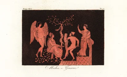 Depiction of Medea and Jason from Greek mythology