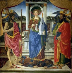Saint Barbara with Saints John the Baptist and Matthew
