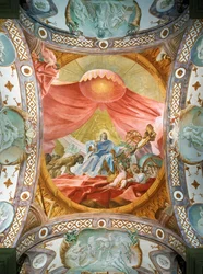 Monastery Saint Emmeran: Ceiling Fresco in the Library, King Solomon