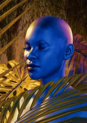 Exotic Blue Portrait