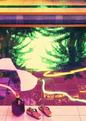 Neon Poolside Glow