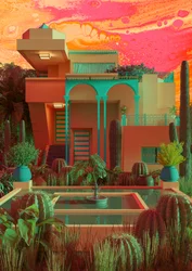 Vibrant Desert Oasis