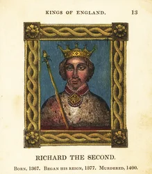 Portrait of King Richard the Second, King Richard II of England, born 1367, began reign 1377 and murdered 1400