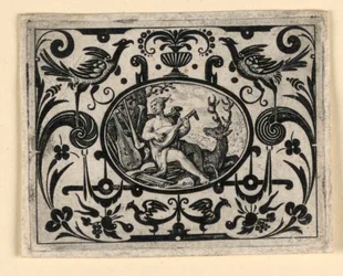 Sense of Sound, plate from Quinque sensum typi in usum aurifabroru exarati (Images of the Five Senses Engraved for the Benefit of the Goldsmith)