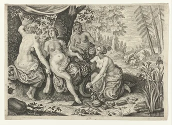 Nymphs Filling the Horn of Plenty (Metamorphoses of Ovid)