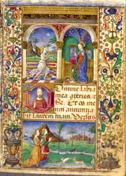 Annunciation, Book of Hours Borromeo, with Giovanni III Borromeo and his Wife Cleofa Pio da Carpi in Prayer