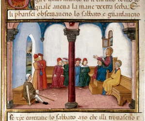 Jesus heals the man with the withered hand (Detail)