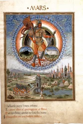 Mars with the Zodiac Signs of Scorpio and Aries. The Battle Scenes