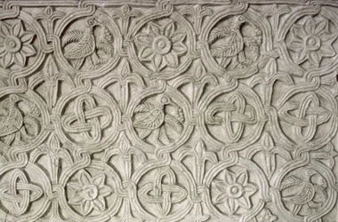 Detail from a carved screen, 9th-10th century