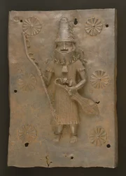 Commemorative Plaque Depicting Warrior, Benin, Nigeria
