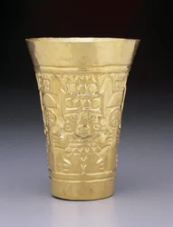 Cup: Standing Figures and War Clubs