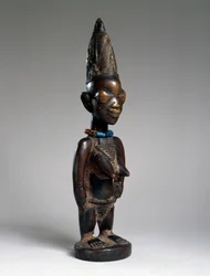 Twin Figure (Ere Ibeji), Ila-Orangun Region, Nigeria, Late 19th or Early 20th Century