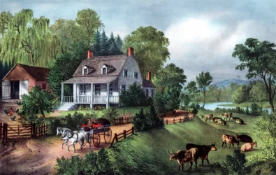 American Homestead in Summer