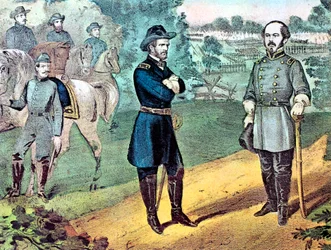 The surrender of Confederate forces in North Carolina, American Civil War, 1865