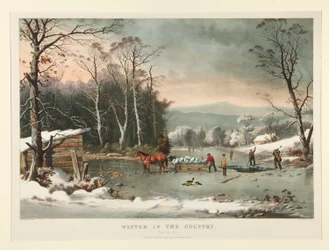 Winter in the Country. Getting Ice
