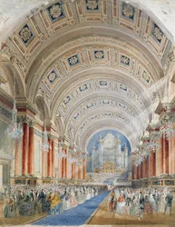 Interior Perspective, Leeds Town Hall