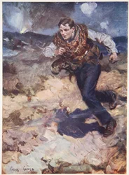 Heroic Middy carrying ammunition to the hard-pressed British fighters