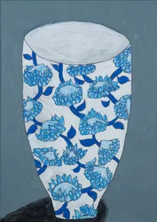 Blue Floral Vase