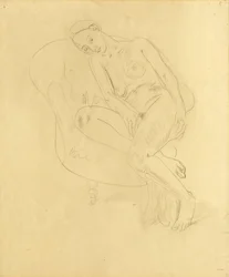 Female Nude Seated in an Armchair