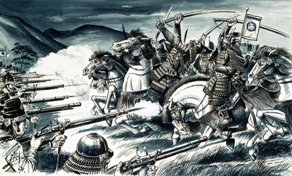 The Battle of Nagashino in 1575