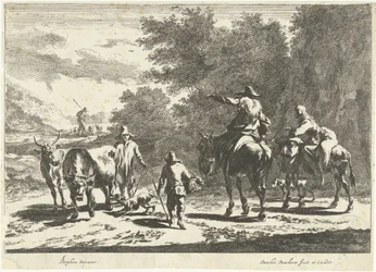 Shepherds and Cattle on the Road (Southern Landscapes)
