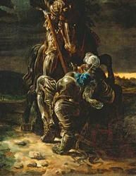 And in the First Career They Ran, the Elfin Knight Fell Horse and Man (detail)