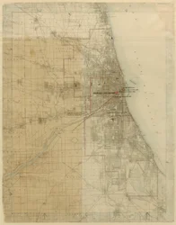 Plan of Chicago, Chicago, Illinois, Diagram Showing City Growth